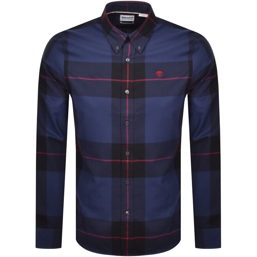 Alternative Image for ProductTimberland Long Sleeved Cotton Brush Shirt Blue1